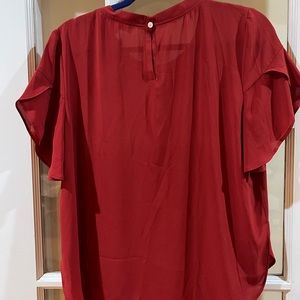 Anne Taylor Loft red blouse Sz Med